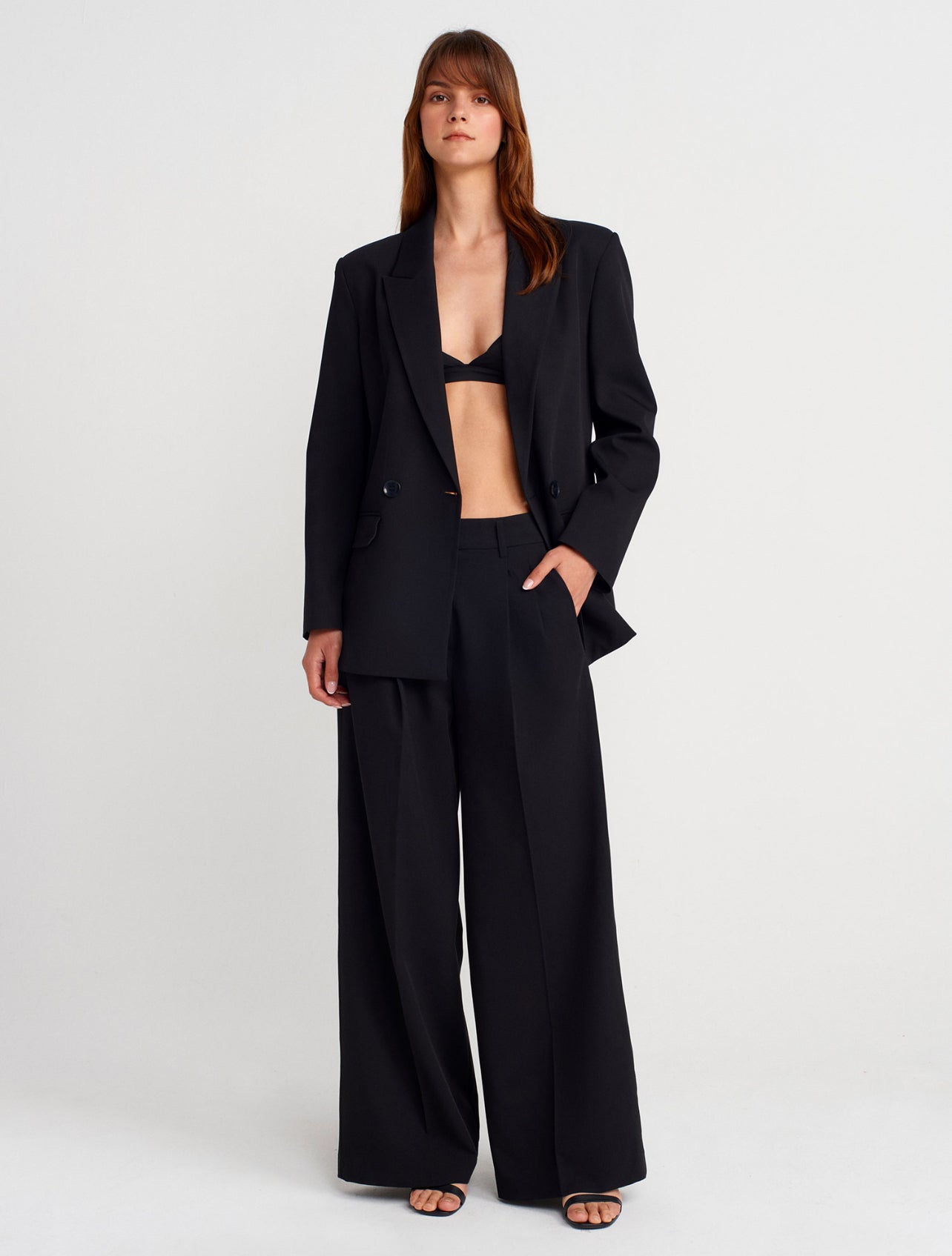 Black Double Breasted Blazer