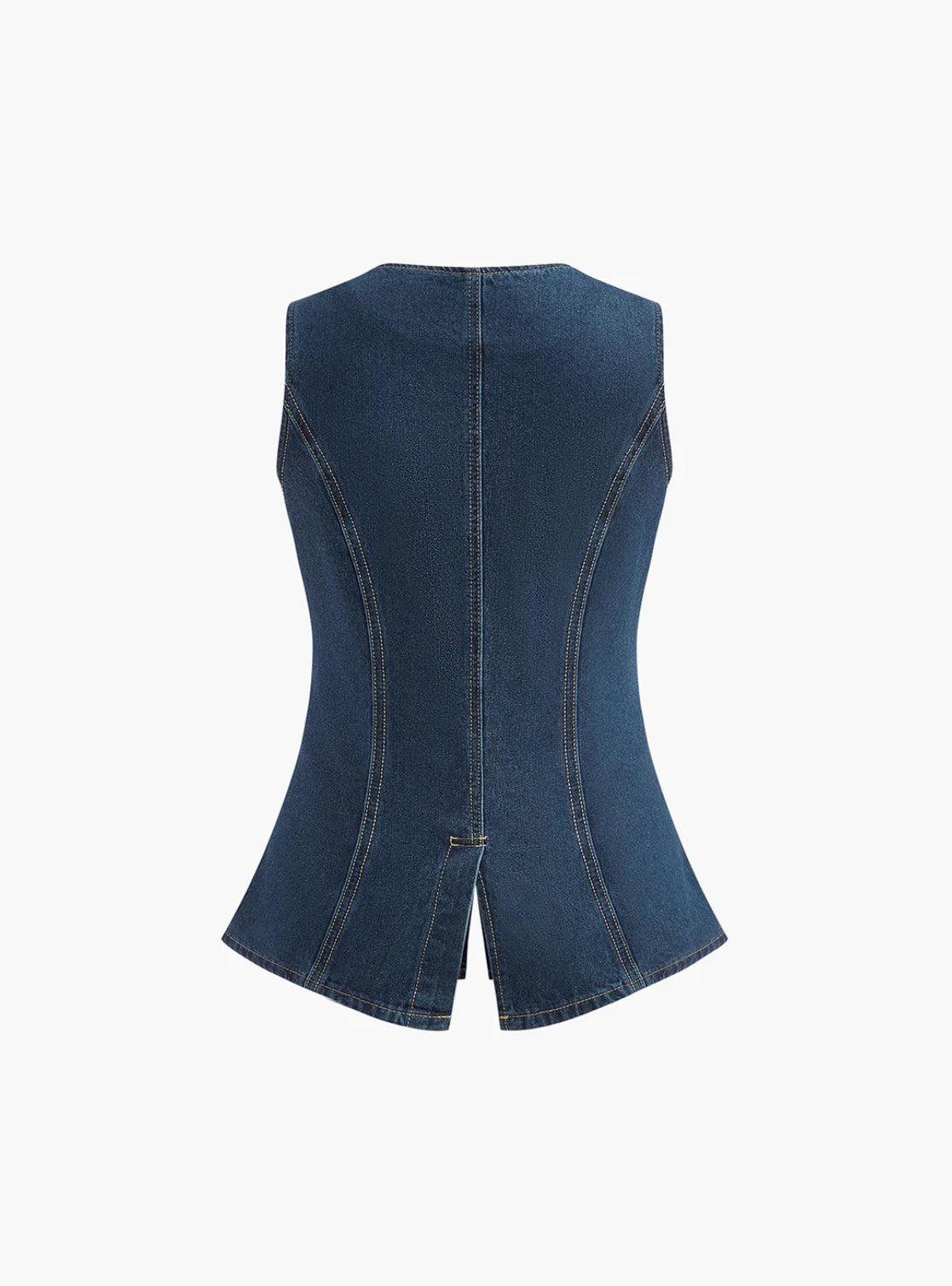 Blue Denim Waistcoat and Shorts Co-ord Set