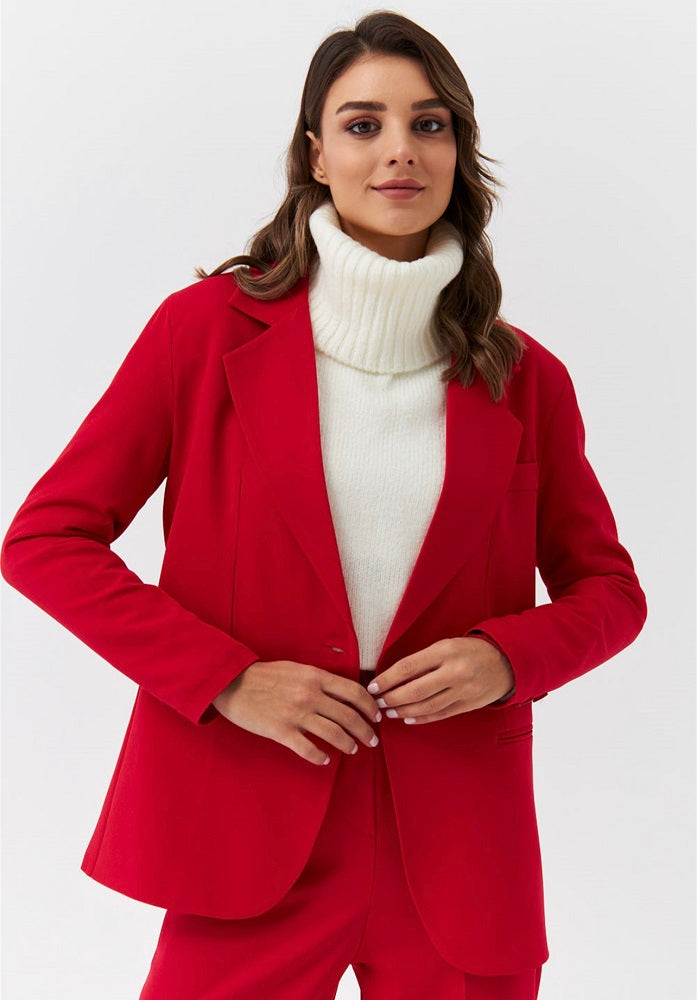 Crimson Red Tailored Blazer