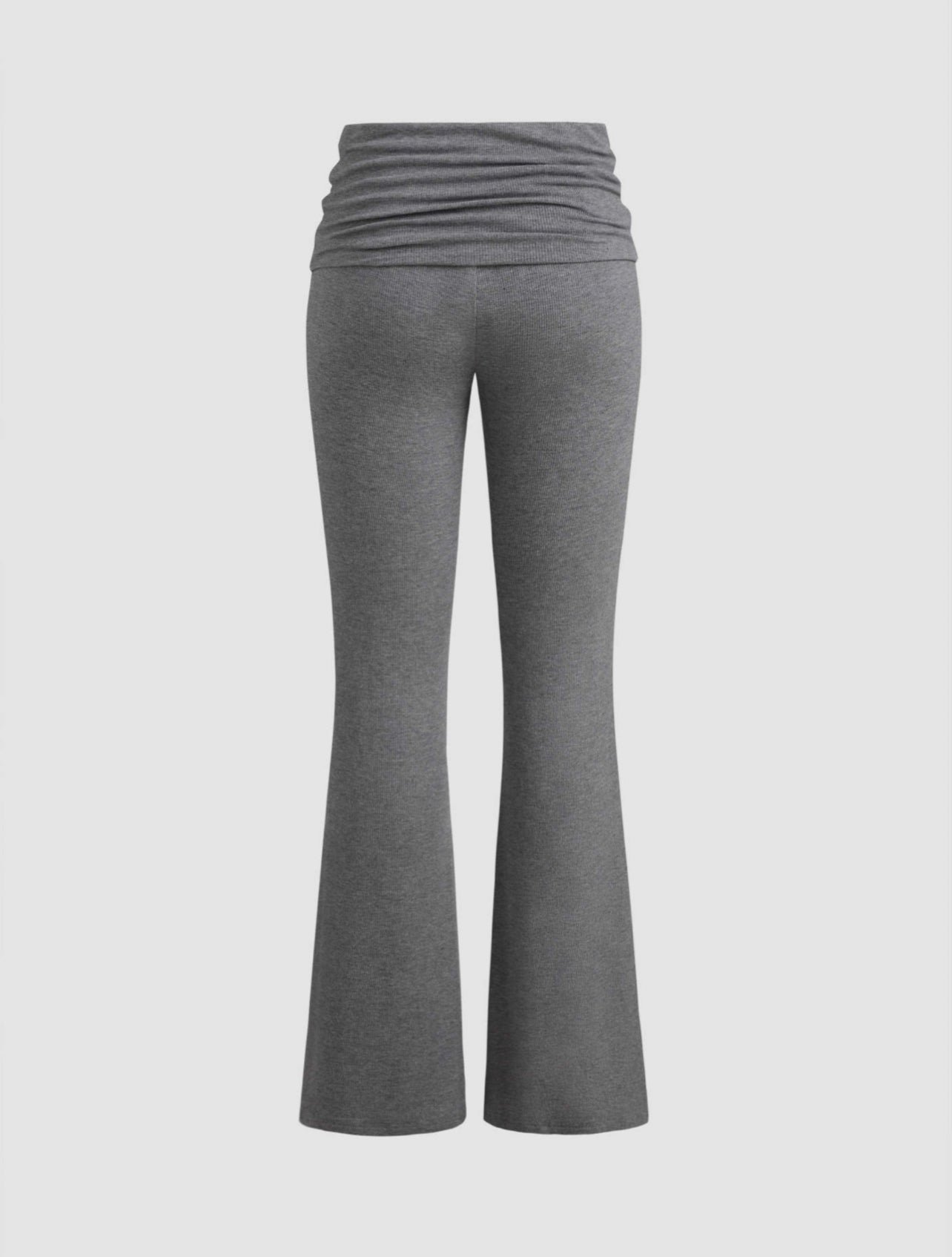 Grey High Flared Yoga Pants