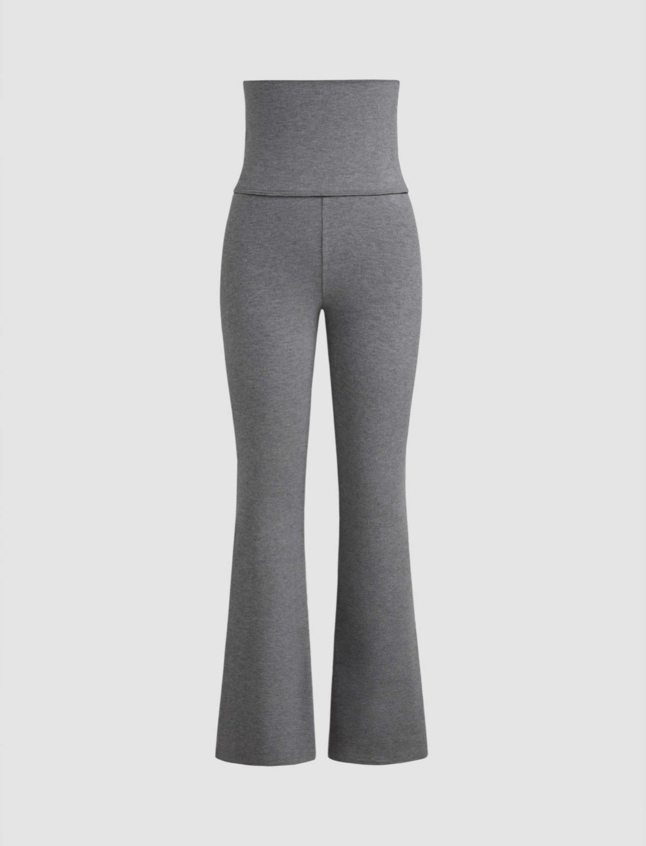 Grey High Flared Yoga Pants