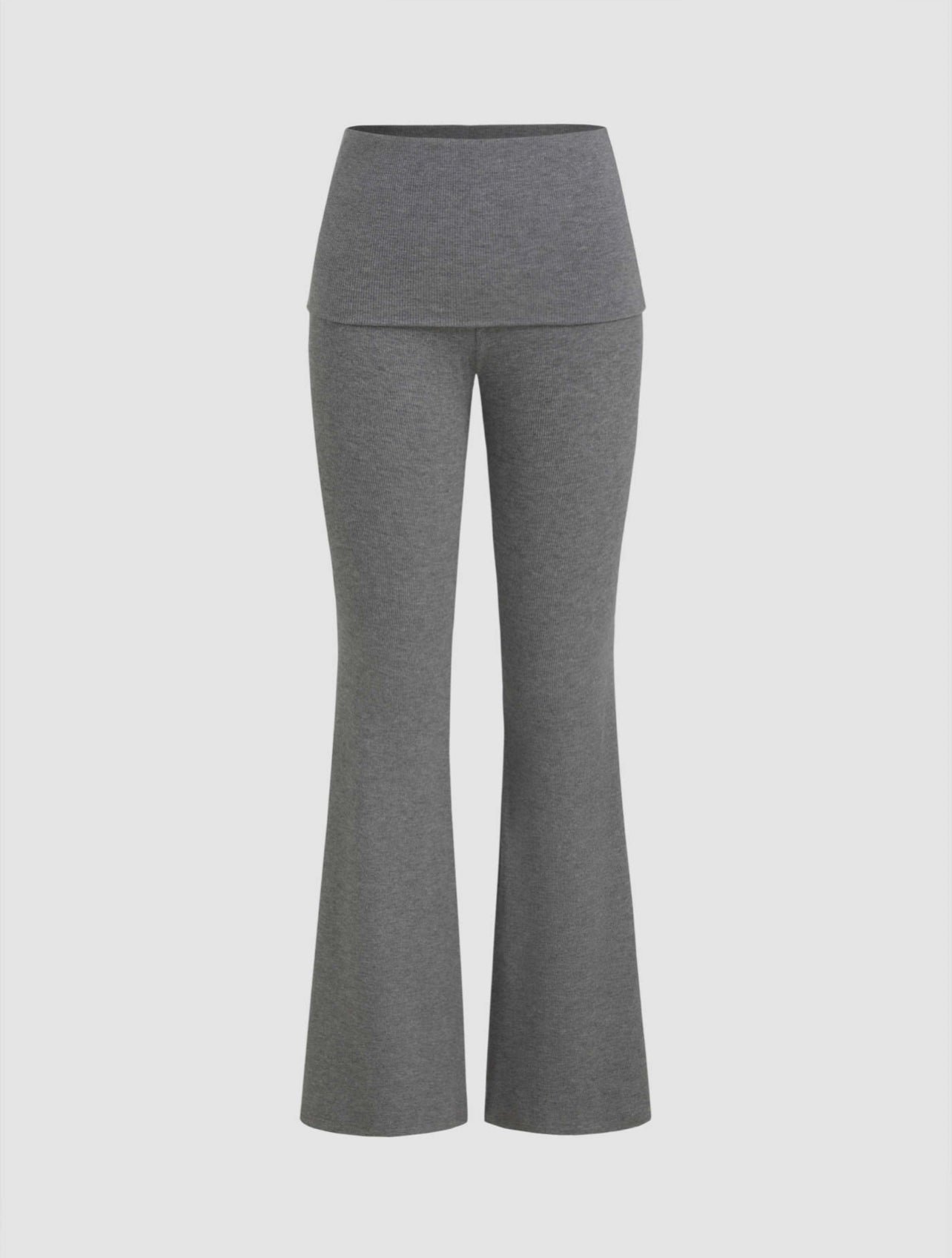 Grey High Flared Yoga Pants