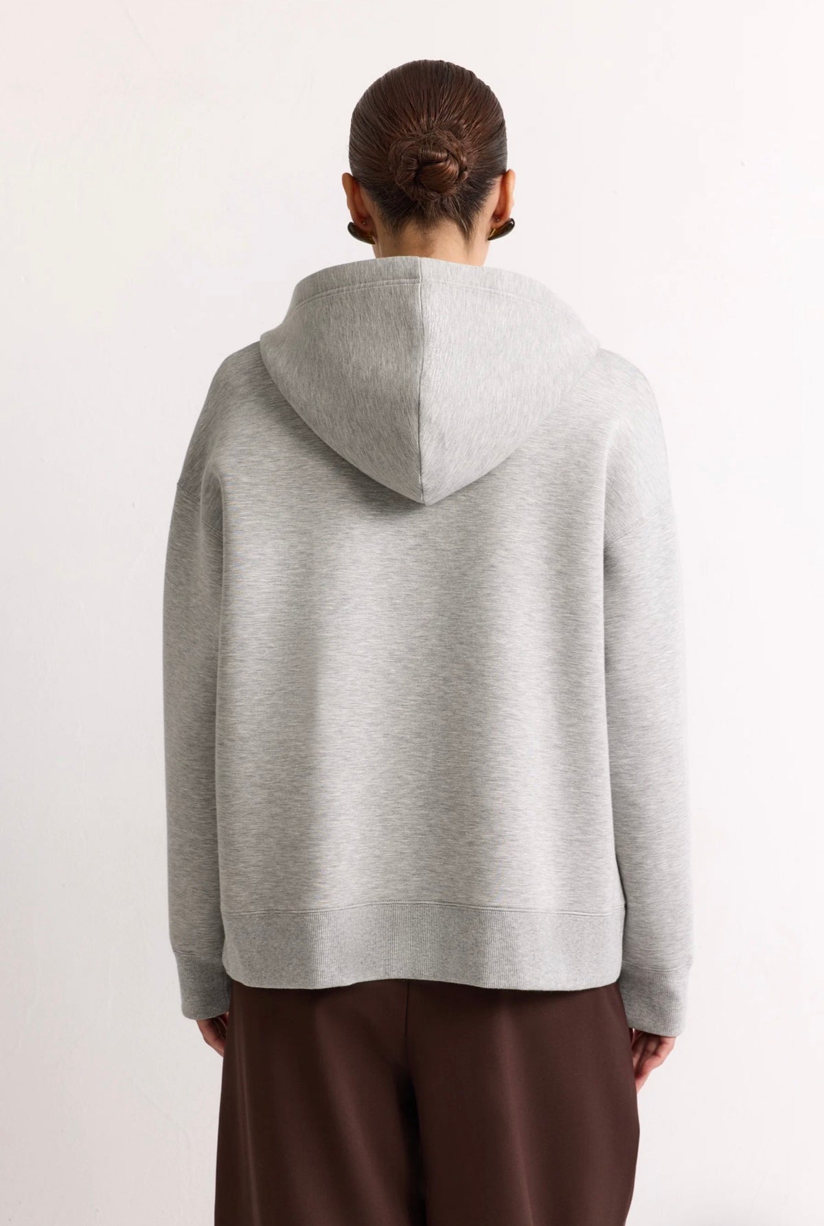 Grey Zip-up Hoodie Sweatshirt