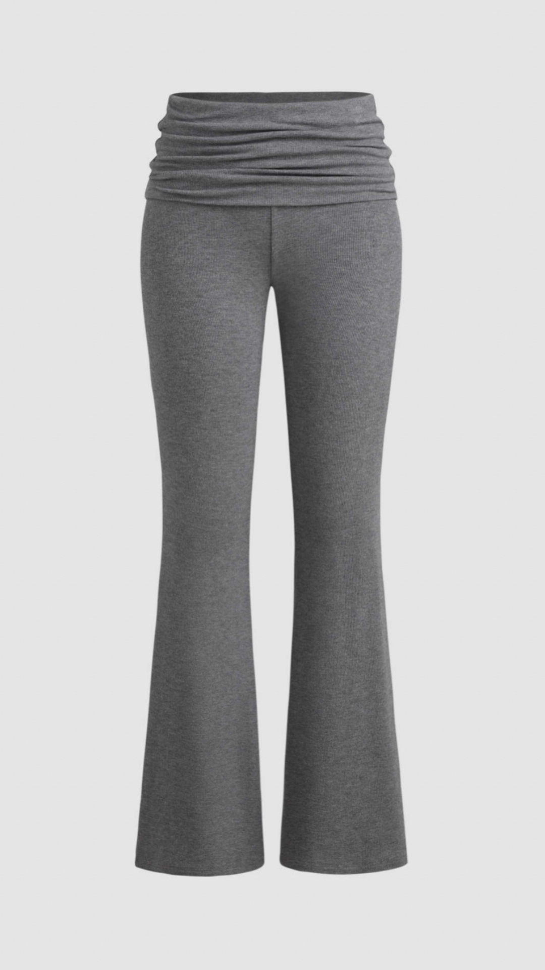 Grey High Flared Yoga Pants
