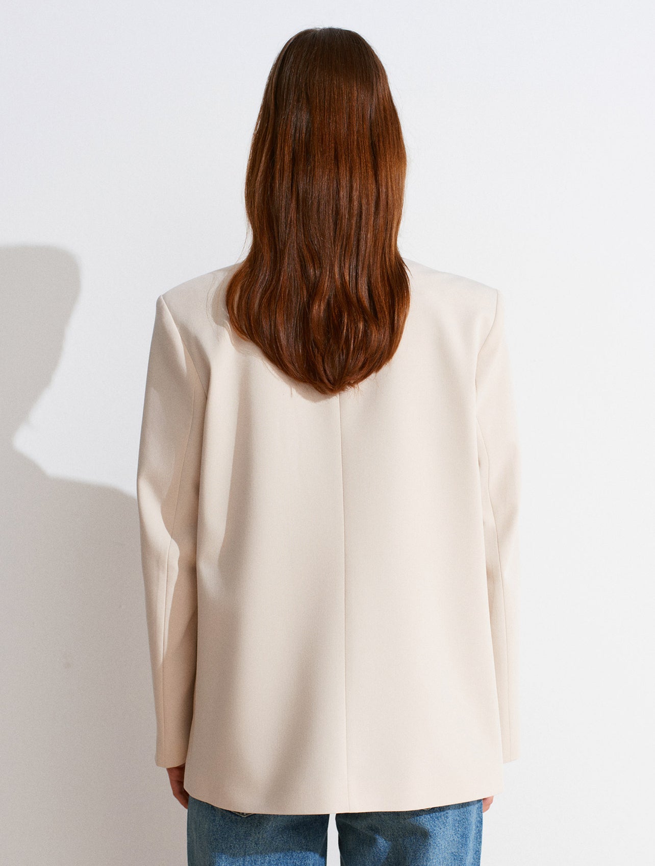 Off White Double Breasted Blazer