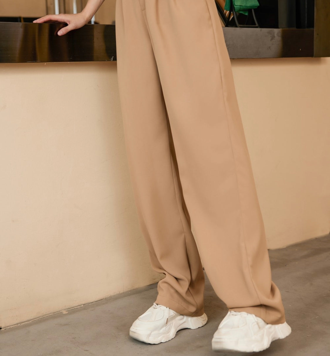 Beige Tailored Trouser