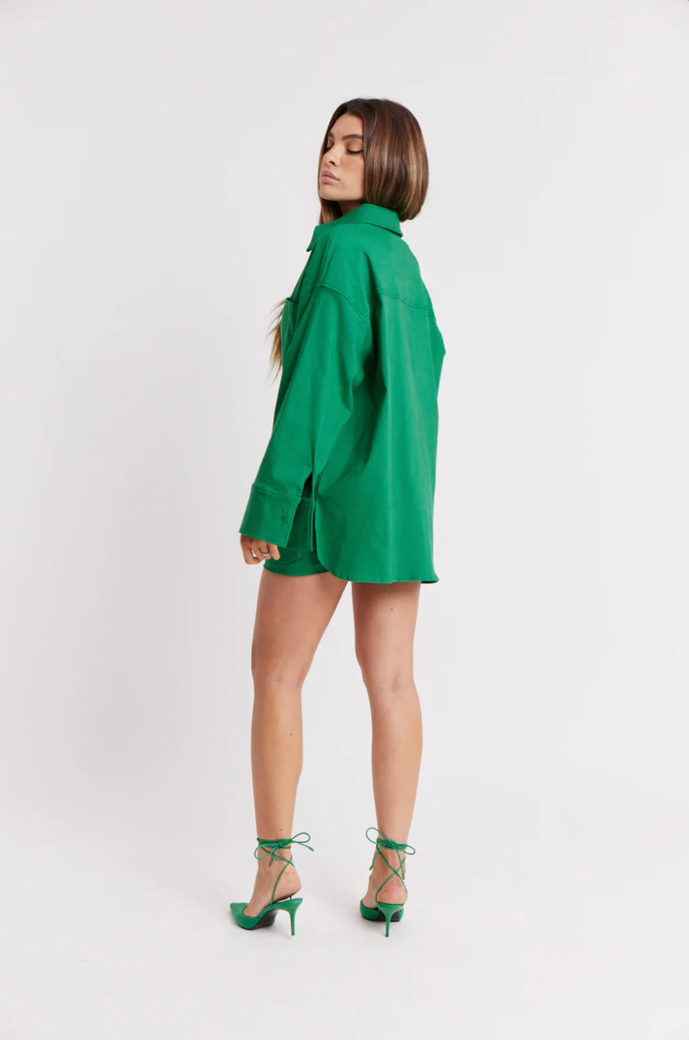 Dark Green Oversized Shirt