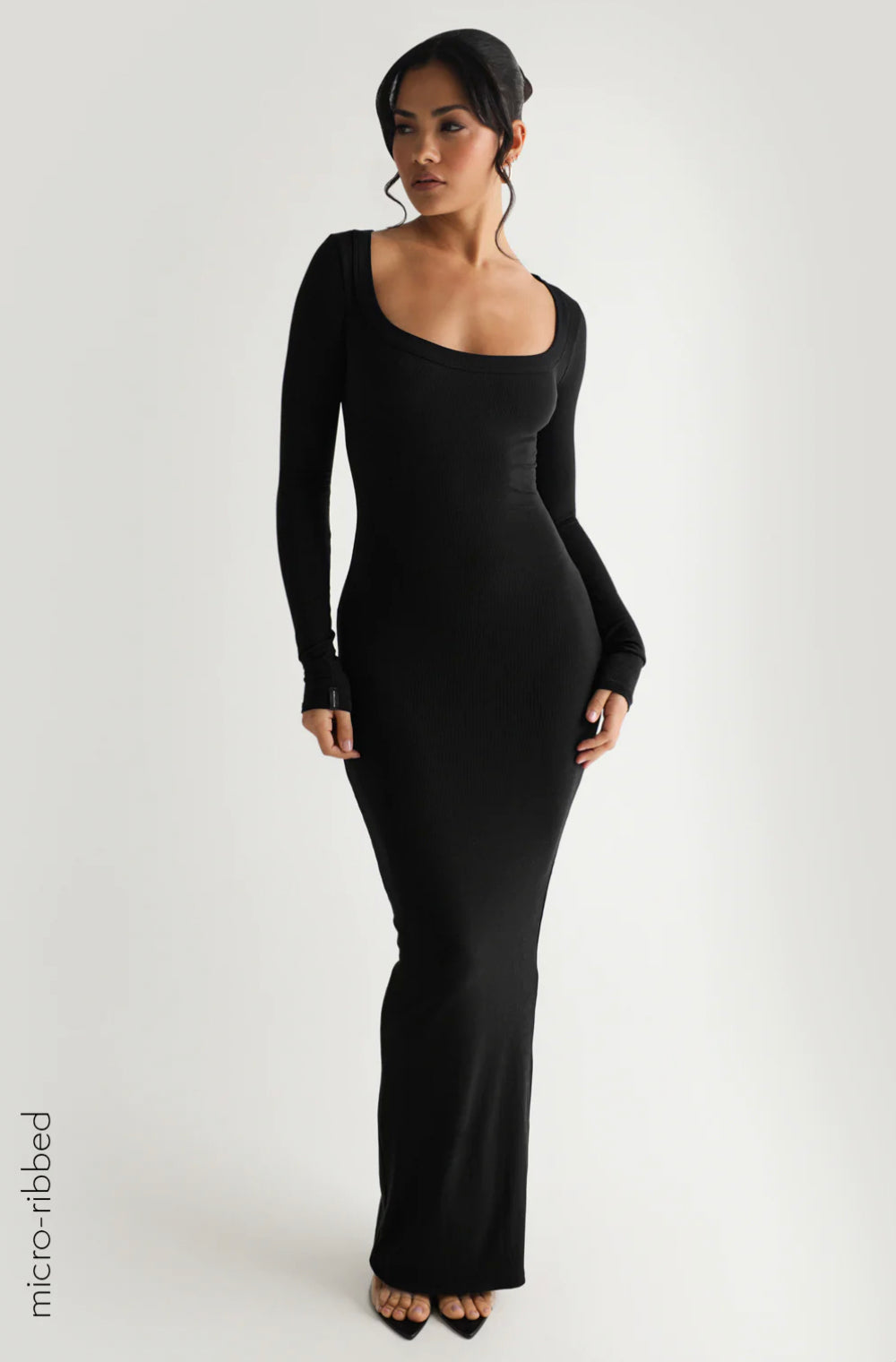 Black Bodycon Maxi Dress Kochila Couture Black Bodycon Maxi Dress Kochila Couture