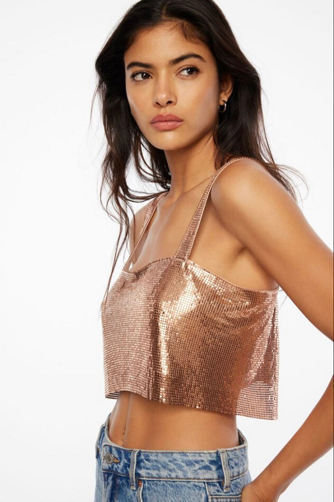 Athena Gold Chained Tank Top