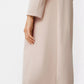 Beige Wool Blend Longline Overcoat