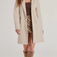 Beige Woollen Single Breasted Overcoat