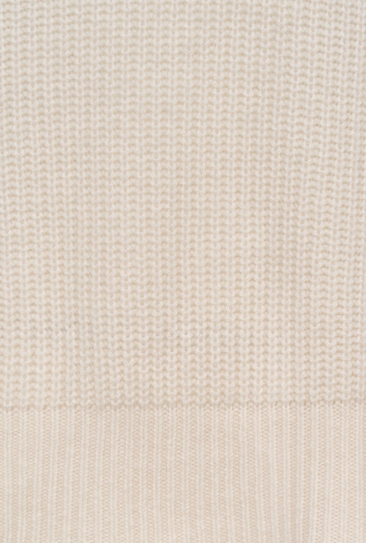 Beige Zip-Neck Cashmere Knit Jumper