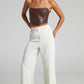 Benice White Flared Trouser