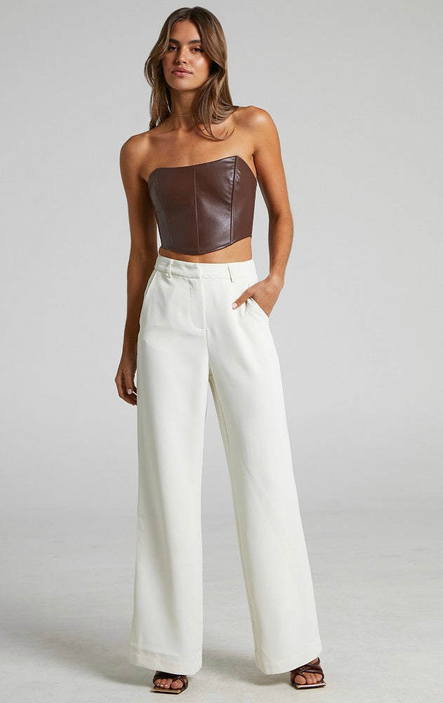 Benice White Flared Trouser