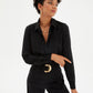 Black Concealed Button Classic Shirt