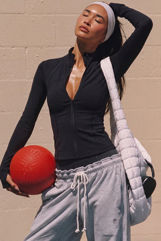 Black Contour Gym Jacket