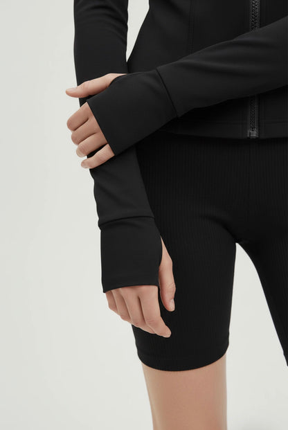 Black Contour Gym Jacket