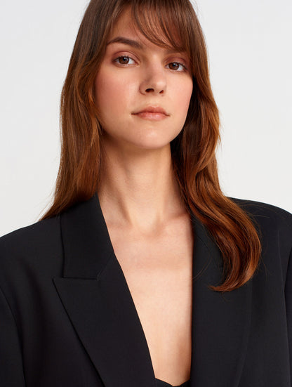 Black Double Breasted Blazer