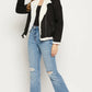 Black Faux Suede Fur Jacket