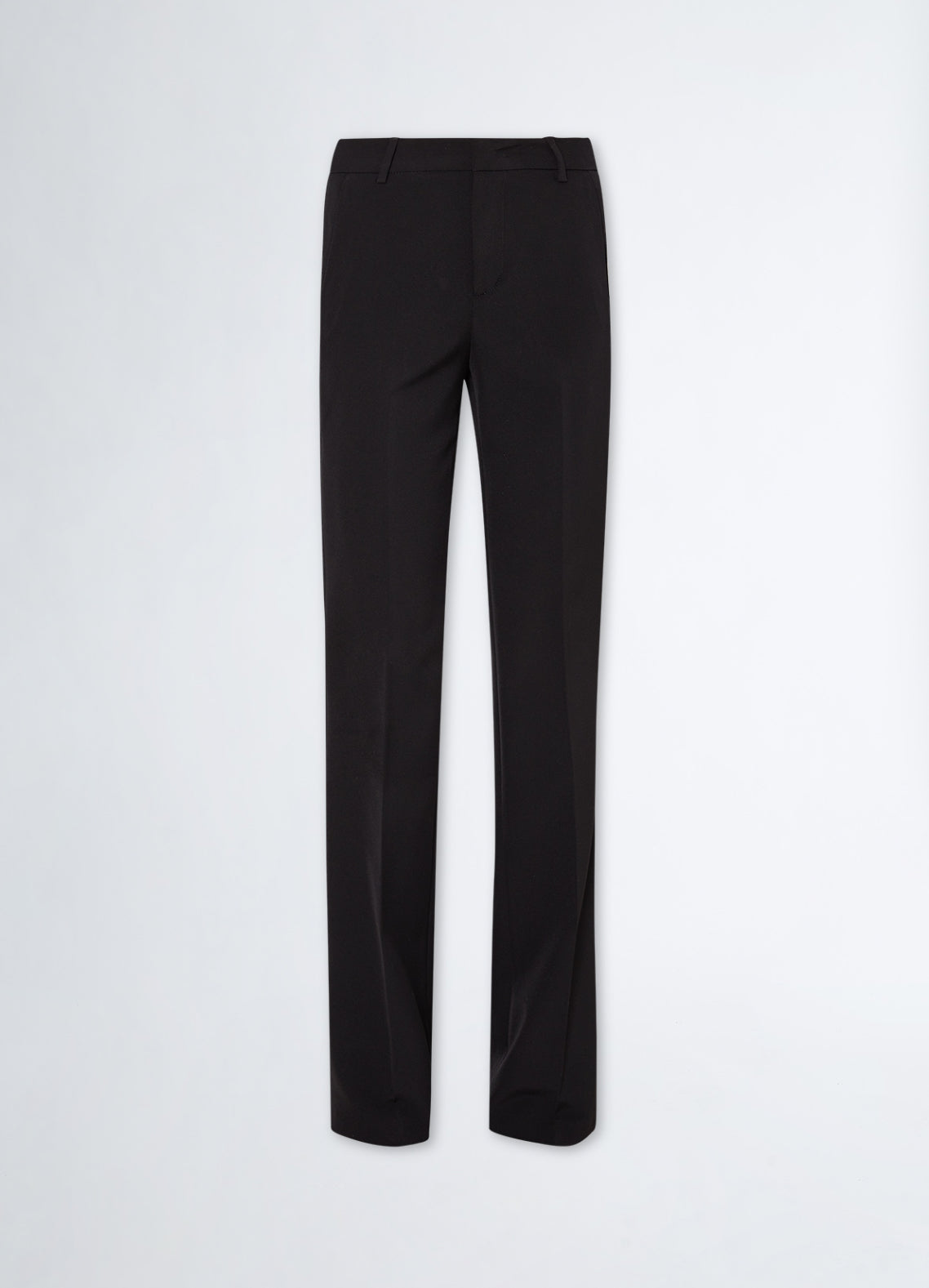 Black High Waisted Straight Trouser