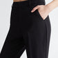 Black High Waisted Straight Trouser