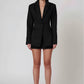 Black Slim Waisted Tailored Blazer