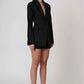 Black Slim Waisted Tailored Blazer