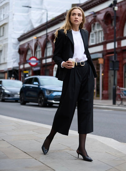 Black Tailored Culottes