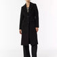 Black Wool Blend Longline Overcoat