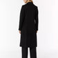 Black Wool Blend Longline Overcoat