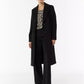 Black Wool Blend Longline Overcoat