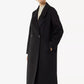 Black Woollen Double Breasted Overcoat