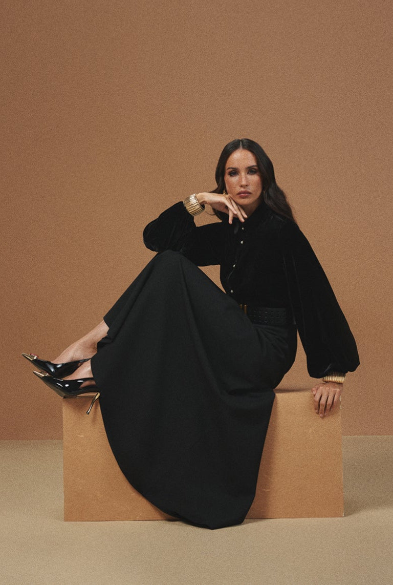 Black_A-line_Flared_Long_Skirt-03
