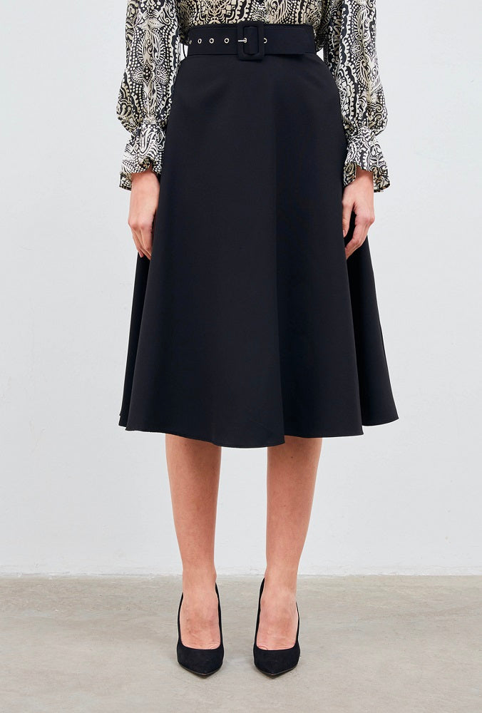 Brailey Black Flared Skirt