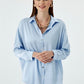 Breeze Light Blue Satin Shirt