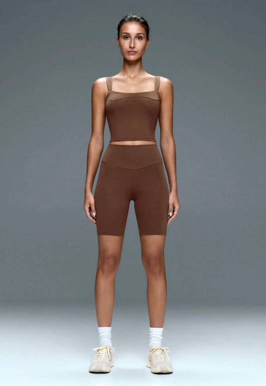 Brown Sports Cycling Shorts