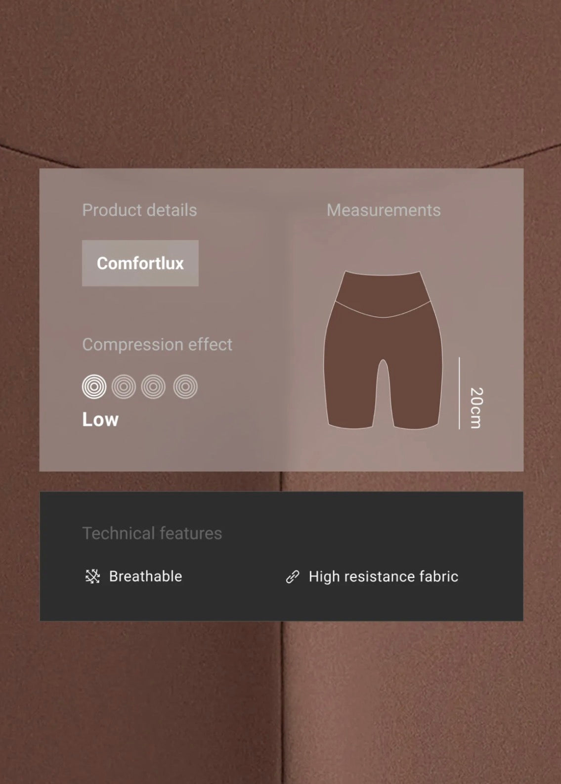 Brown Sports Cycling Shorts