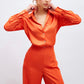 Cailene Orange Satin Shirt