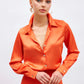 Cailene Orange Satin Shirt