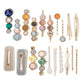 Celestine Metal and Pearls Hair Clip (Set of 12)