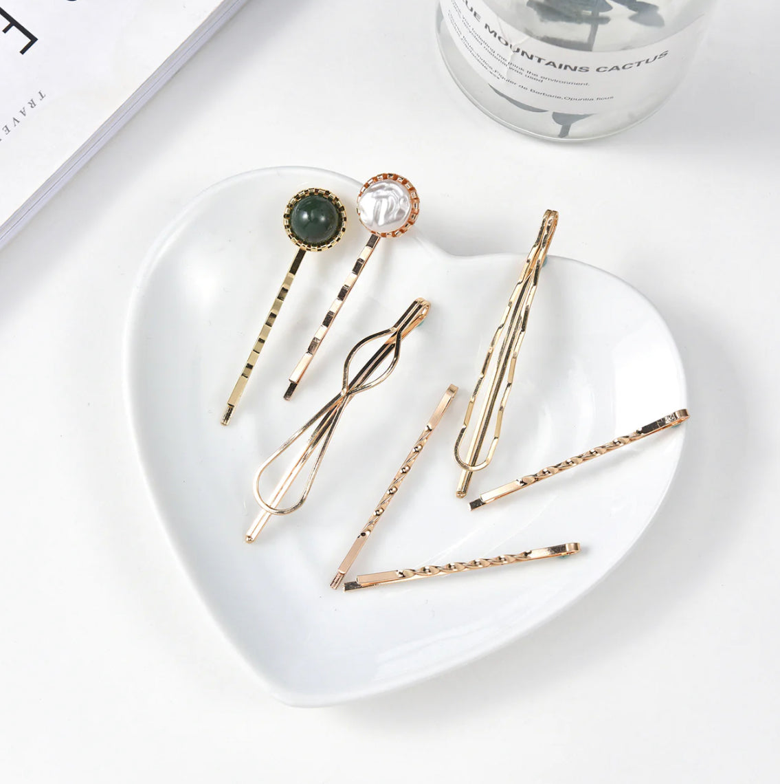 Celestine Metal Hair Clips (Set of 6)