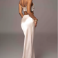 Champagne Verina Satin Maxi Skirt