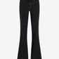 Charcoal Black High Rise Flare Jeans