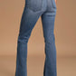 Blue Medium Washed Flared Jeans