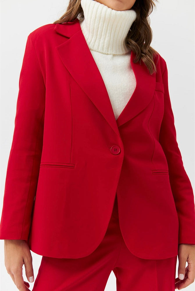 Crimson Red Tailored Blazer