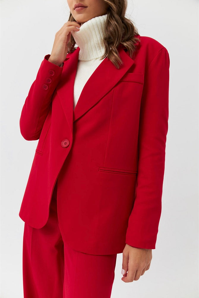 Crimson Red Tailored Blazer