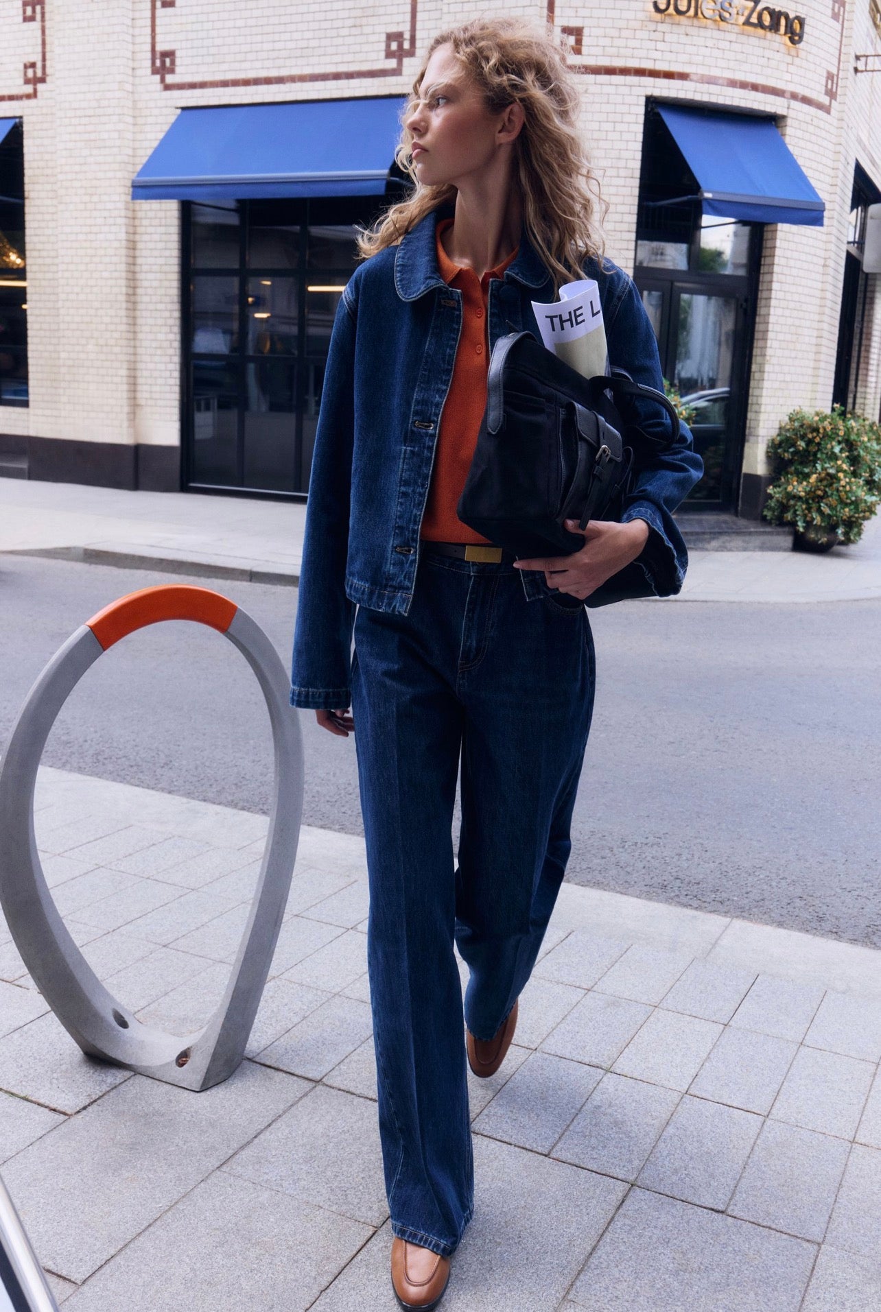 Dark Blue Straight Leg Jeans