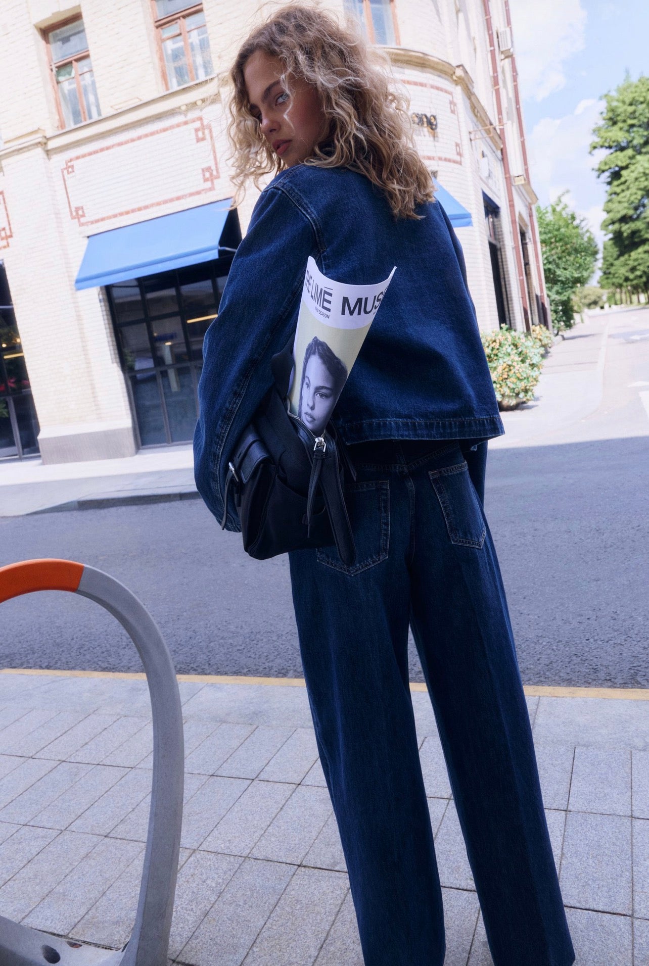 Dark Blue Straight Leg Jeans