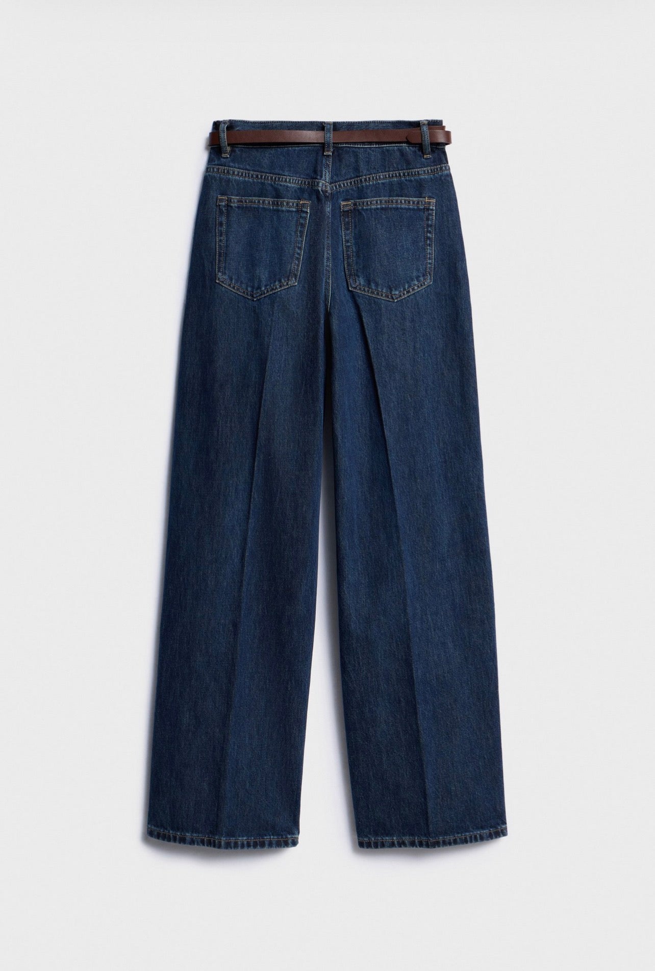 Dark Blue Straight Leg Jeans