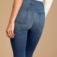 Dark Blue Washed High Rise Jeans